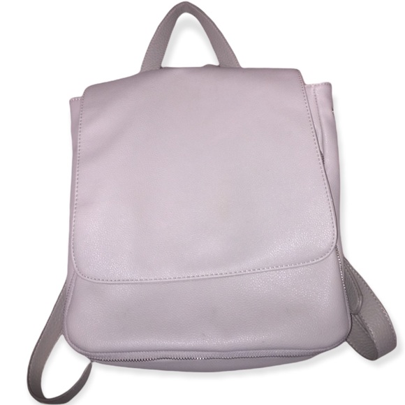 Urban Outfitters Faux Leather Gray Taupe Backpack - Picture 5 of 10